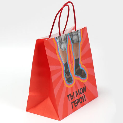 Пакет подарочный, упаковка, Герой, 22?22?11 см