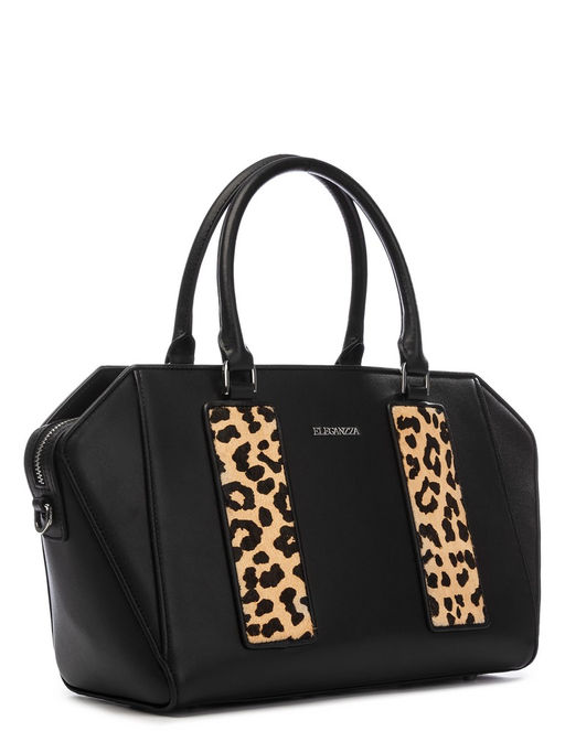 Сумка ELEGANZZA Z8865-8341 black/sand  фото 3