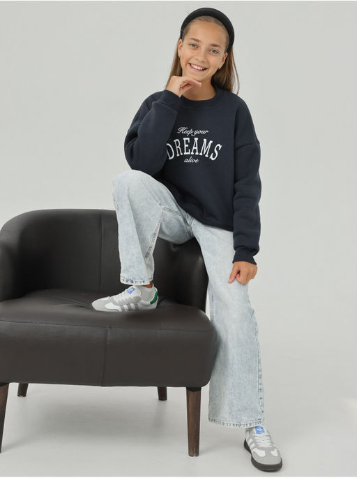 Свитшот Начес Дрем Графит Девочка - София фото 7