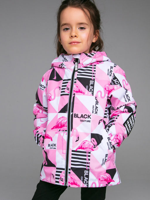 12322035 Куртка текстильная с полиуретановым покрытием для девочек (ветровка)