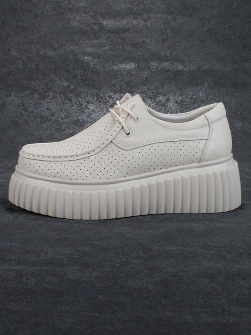 03-PDA169-2 BEIGE Полуботинки женские (натуральная кожа)