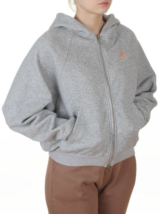 L801 GRAY Толстовка женская (100% хлопок)