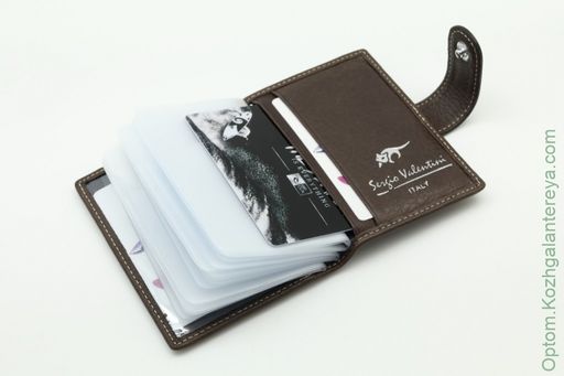 Женская кожаная визитница Sergio Valentini СВ 8036-010 фото 4