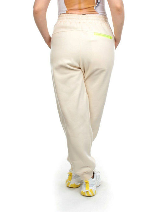 M073 BEIGE Брюки спортивные женские на флисе (85% хлопок, 10% полиэстер, 5% спандекс) 7986 - Fashion фото 6