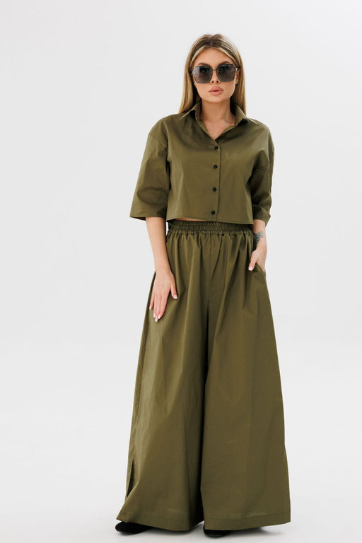 Рубашка AmberA 1088х хаки  фото 8