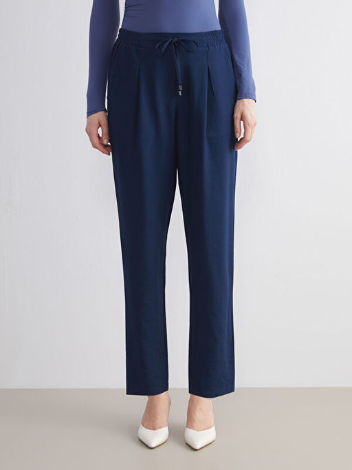 Beli Lastikli Havu? Kesim Kad?n Pileli Pantolon