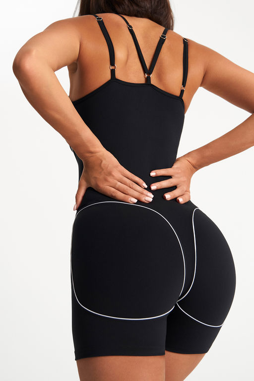 Спортивный женский комбинезон с кантом, черный, km.040.001 - Profit фото 10