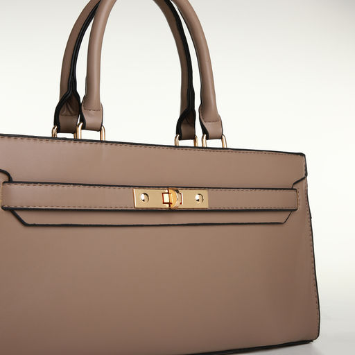 Сумка женская тоут TEXTURA на молнии, 34×8×18 см, однотонная, коричневая