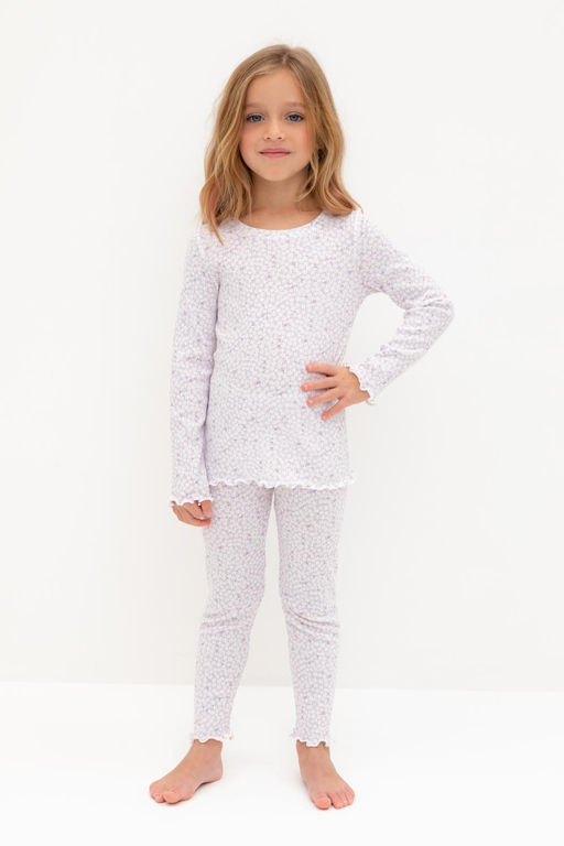 К 1618/нежно-лавандовый,лепестки цветов пижама для дев