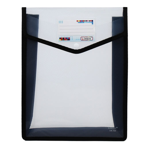 Папка-конверт на кнопке А4, 500 мкр, с расширением, вертикальная, карман для визиток, МИКС - Simaland фото 6