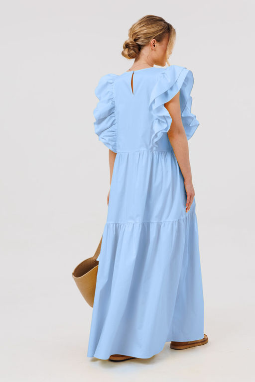 Платье AmberA 1096-2 голубой  фото 2