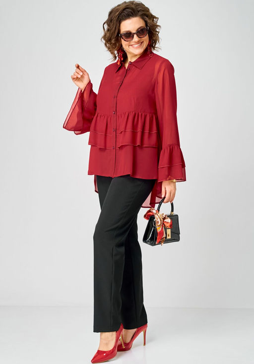 Блуза EVA GRANT 7221 красный