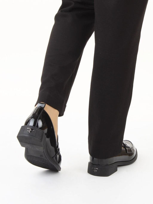 03-DHL255-1 BLACK Лоферы женские (натуральная кожа)