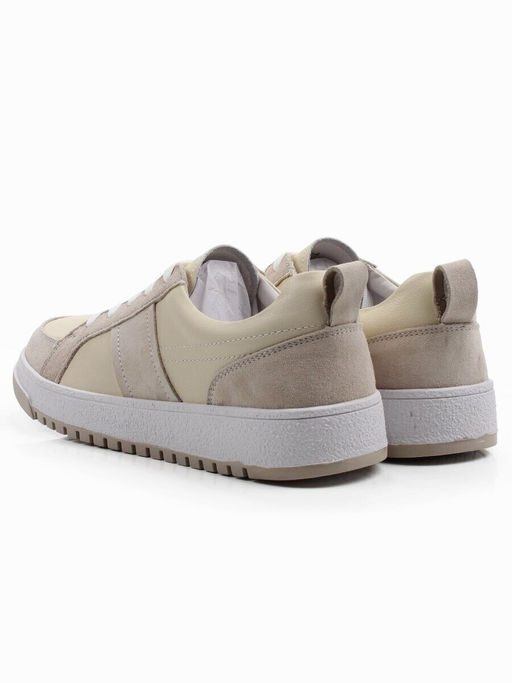 03-C934-4 BEIGE Кеды кожаные женские (натуральная кожа, натуральная замша)