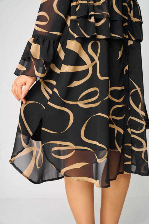 Платье EVA GRANT 7122 принт ленты