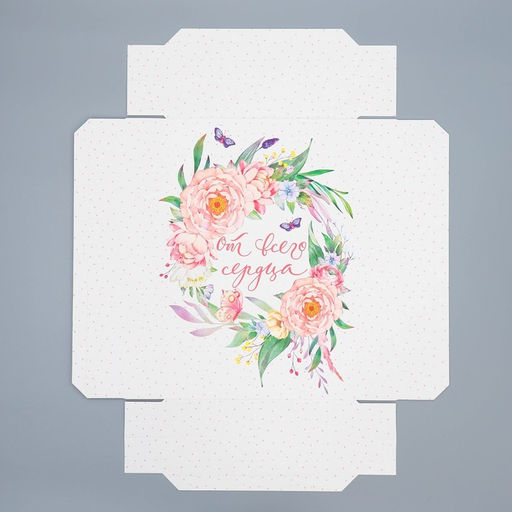 Коробка подарочная складная, упаковка, «Цветы», 30×20×9 см