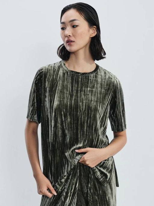 Футболка с коротким рукавом из бархата / Zarina