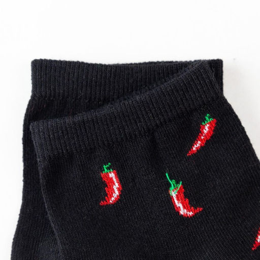 Цена за 2 шт. Носки женские «Перцы», цвет чёрный, размер 23-25