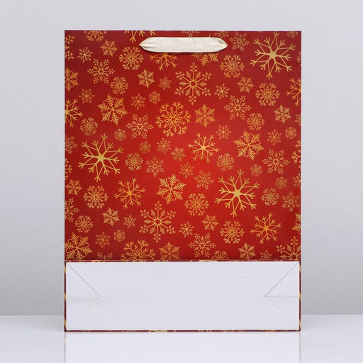 Пакет ламинированный вертикальный Снежинки,33 х 42 х 10 см - UPAK LAND фото 4