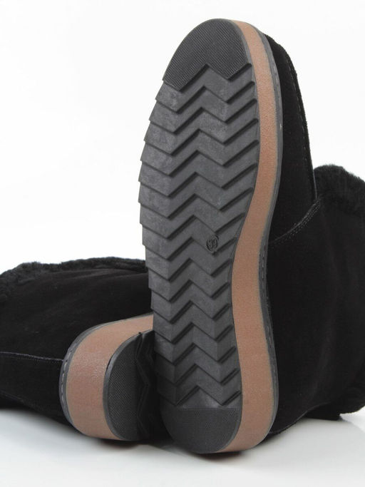 04-5603-2 BLACK Ботинки зимние женские (натуральная кожа, 100% шерсть)