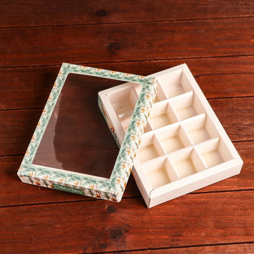 Цена за 5 шт. Упаковка для конфет 12 шт Елочные игрушки серия 19 х 15 х 3,5 см - Simaland фото 4