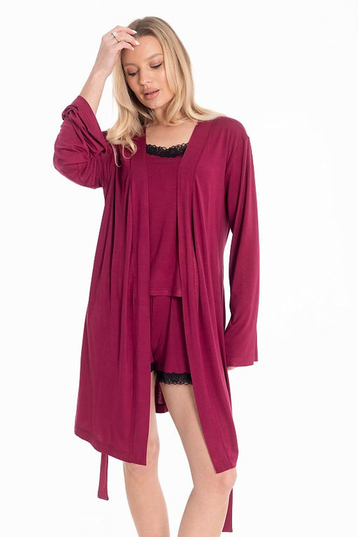 Пижама М325089б бордовый - Елена фото 9