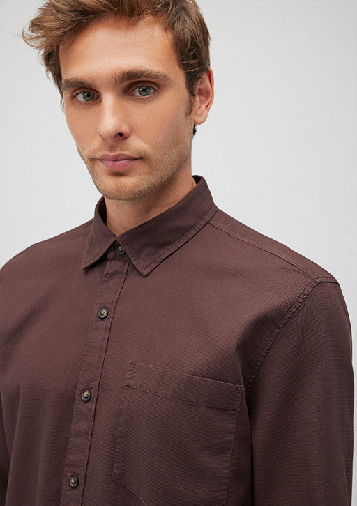 Kahverengi Gomlek - Mavi фото 5