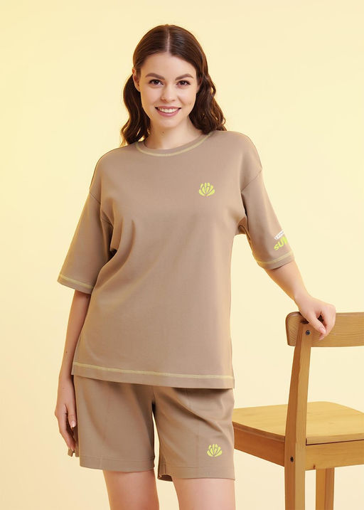 LF25-1168 Футболка женская Тропикана (ЧЗ)