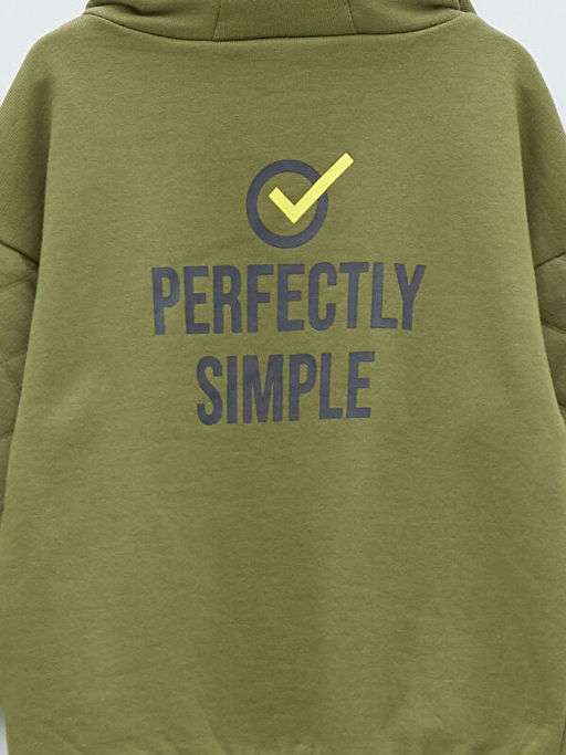 Uzun Kollu Bask?l? Erkek Bebek Hoodie - Waikiki фото 3