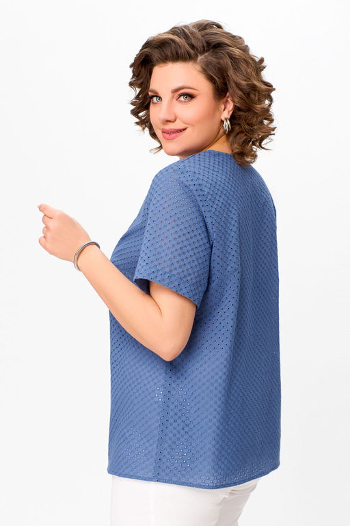 Блуза Swallow 803.2 черный+серебряный узор фото 595