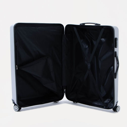 Чемодан большой 28, кодовый замок, цвет серебристый - Simaland фото 9