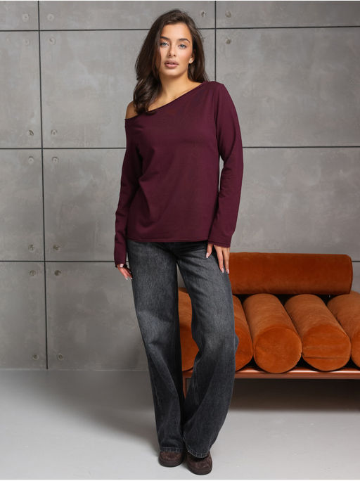 Лонгслив Плечо Черный - София фото 27