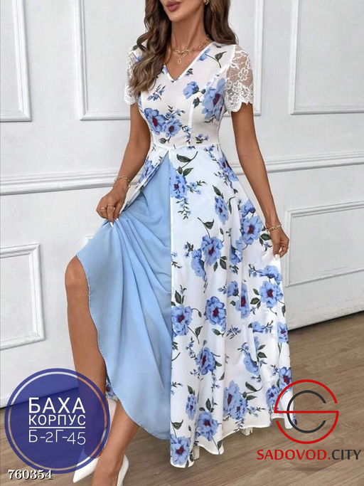 Женское платье с цветочным принтом - Bruno фото 5