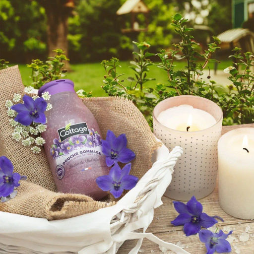 COTTAGE Гель для душа отшелушивающий ФИАЛКА, 270 мл  фото 5