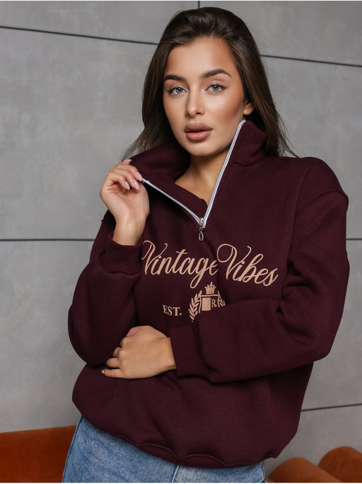 Свитшот Вайбс Серый Меланж Женский - София фото 15