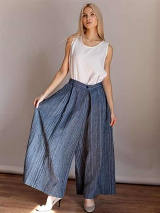 юбка-брюки  лен 50%, хлопок 50% - Волтри фото 2