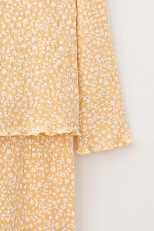 CROCKID, Пижама. Цвет: светлая мимоза, цветочный узор