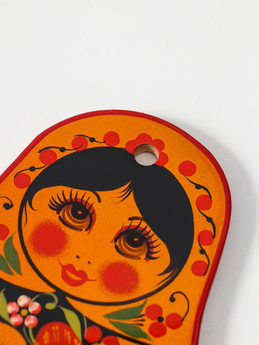 Доска разделочная "Матрешка", 27,5х31см, хохлома