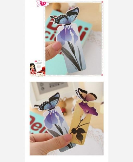 Закладки из картона "Бабочка",5 шт в наборе в ассортим. 904791