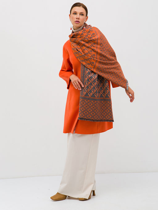 В составе шерсть. Большой теплый двусторонний палантин - Tantino фото 4