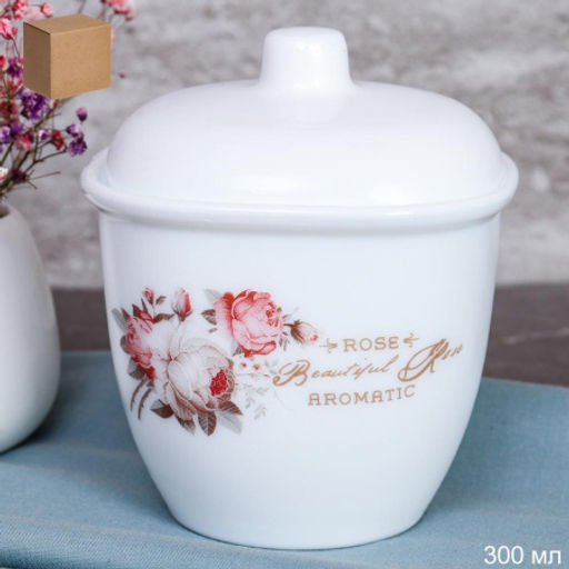 Сахарница 300 мл квадратная А / TZ40XN (6916) /уп 48/ серия Чайная роза - Галеонтрейд фото 2