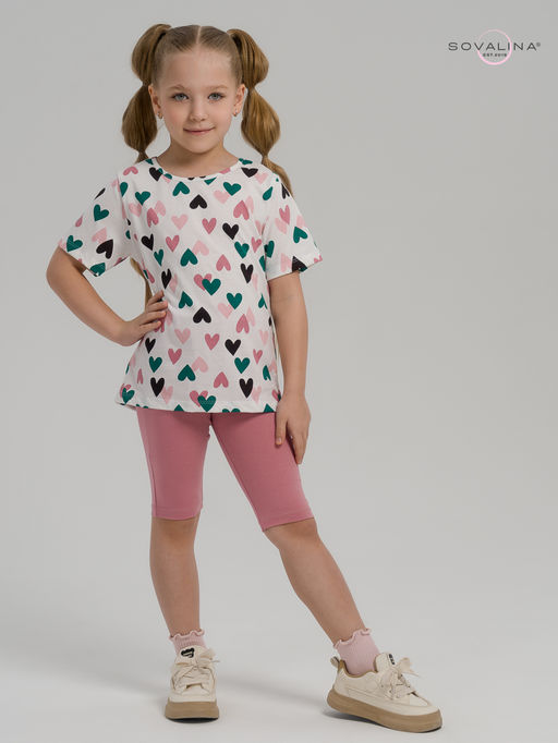 Костюм Актив зеленые сердечки-сухая роза - Sovalina фото 3