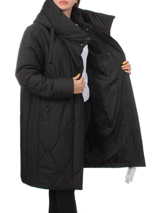 1119 BLACK Пальто зимнее облегченное женское (холлофайбер 150 гр.) - Fashion фото 7