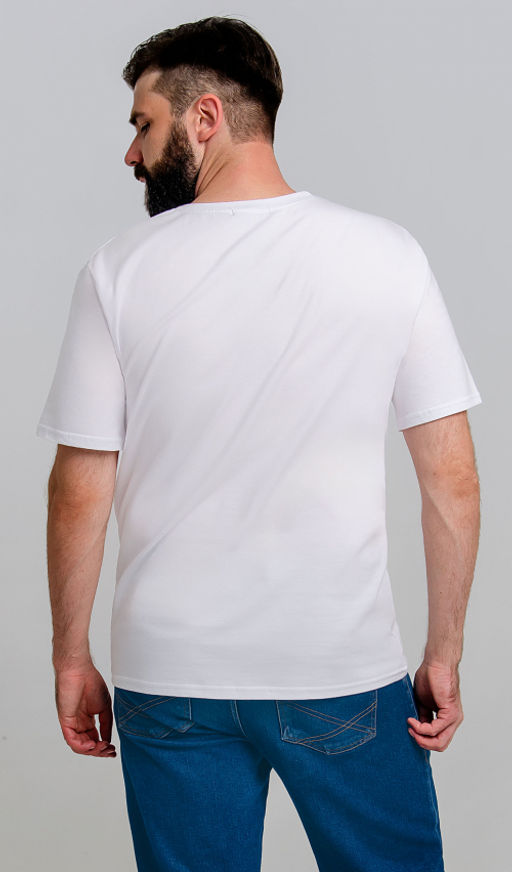 Арт. 67125 Футболка мужская 48-56 (5 шт) Цвет:белый