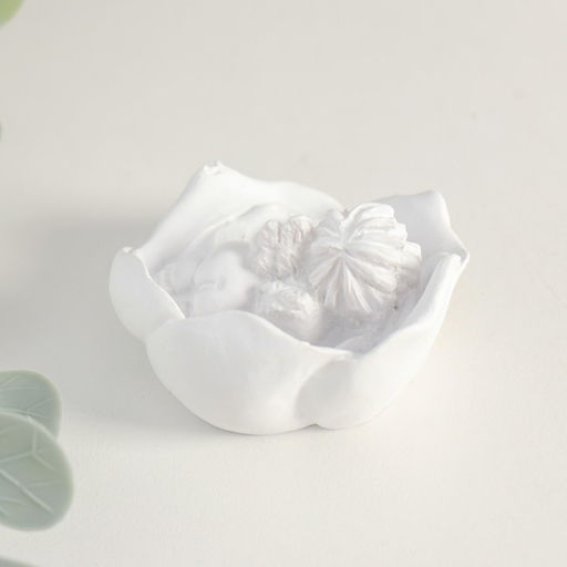 Цена за 2 шт. Фигурка Ангелочек спящий в цветке, 3.5?5.5?5.5 см, МИКС