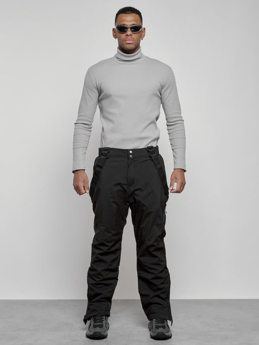 Полукомбинезон утепленный мужской зимний горнолыжный черного цвета 7431Ch - Colannia фото 27