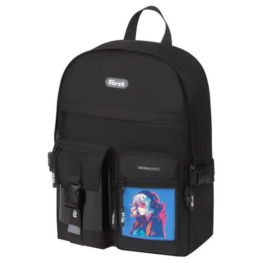 Рюкзак F?rst F-Teens "Anime girl" (FT-RM-142402) 40*28*15см, 1 отделение, 7 карманов, уплотненная спинка