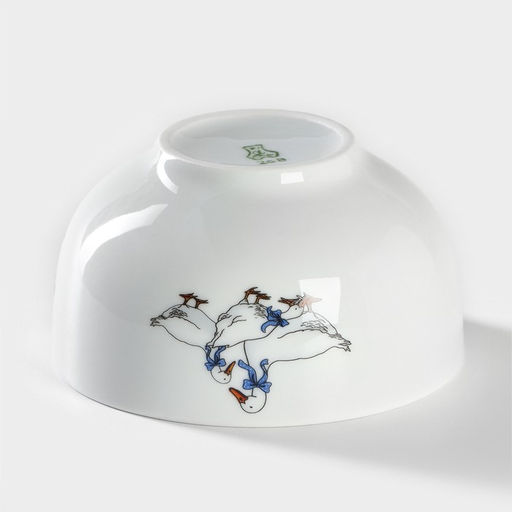 Пиала Добрушский завод «Гуси», 330 мл, d=11 см, фарфор, белая, рисунок МИКС