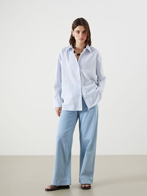 ?izgili Oversize Kad?n G?mlek