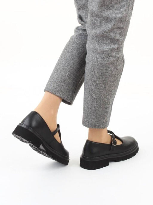 06-DLG02-1 BLACK Туфли женские (натуральная кожа)